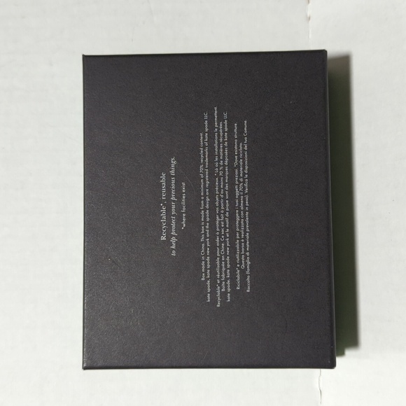 Kate Spade New York Small Empty Green/Black Gift Box w/Tissue Paper - Picture 2 of 11